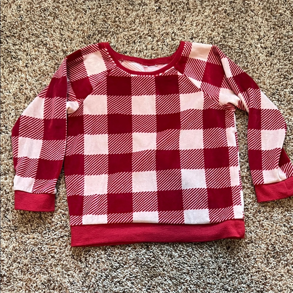 Red Plaid Girls Shirt